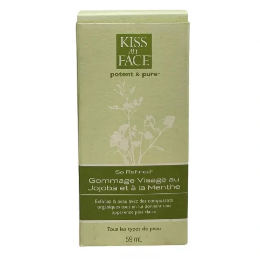 Kiss My Face Potent & Pure So Refined Jojoba & Mint Facial Scrub 2oz NOS